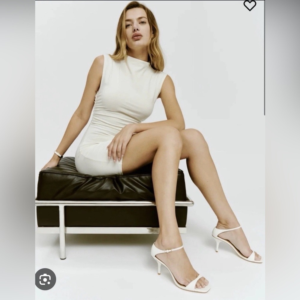 Reformation Greta Bare sandal in white